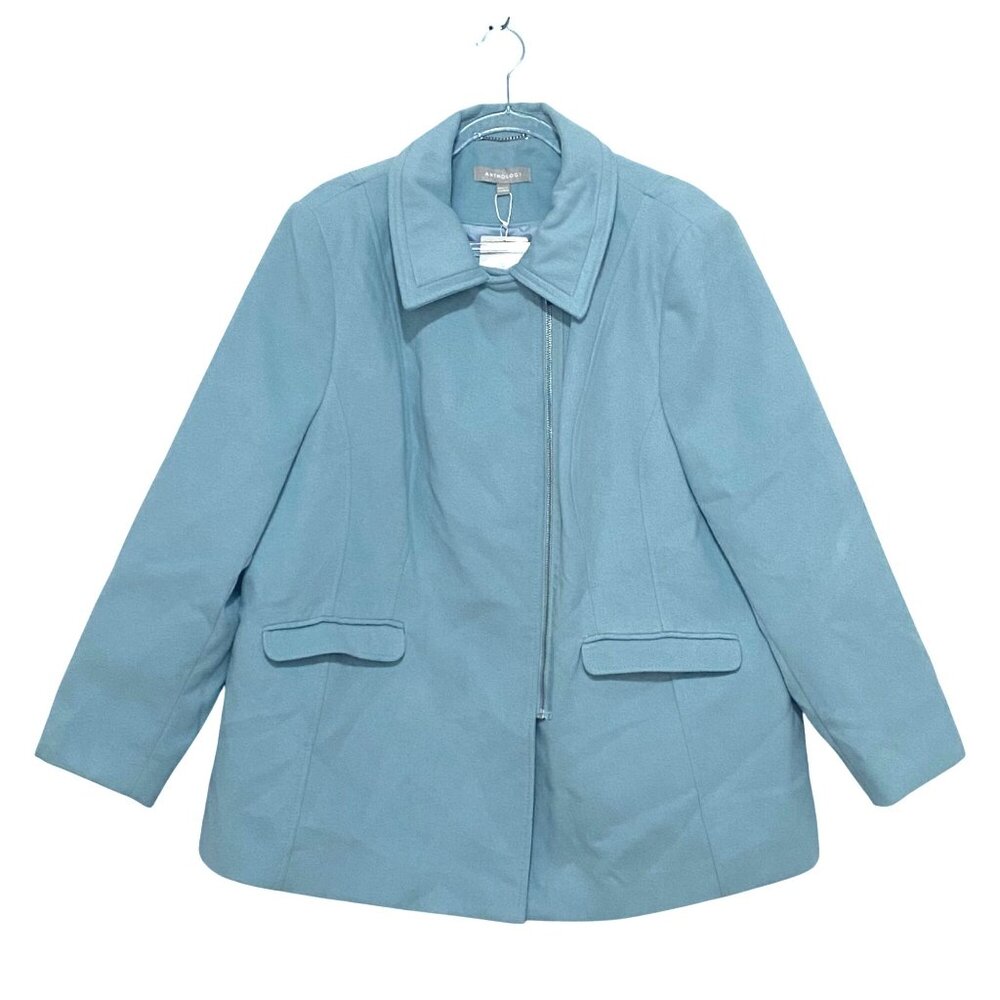 Anthology Winter Coat Womens Size 18 Minty Blue Classic Super Soft Preppy‎